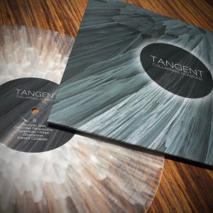tangent - collapsing horizons - transparent w/wht splatter lp